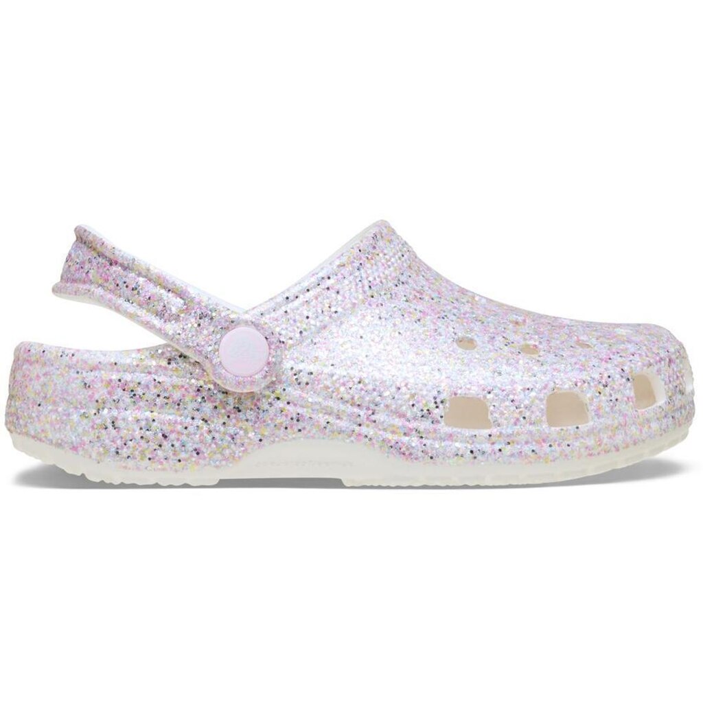 Sandália Crocs Classic Fantasy Glitter Clog K White