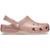 Sandália crocs classic glitter clog quartz glitter - Bege