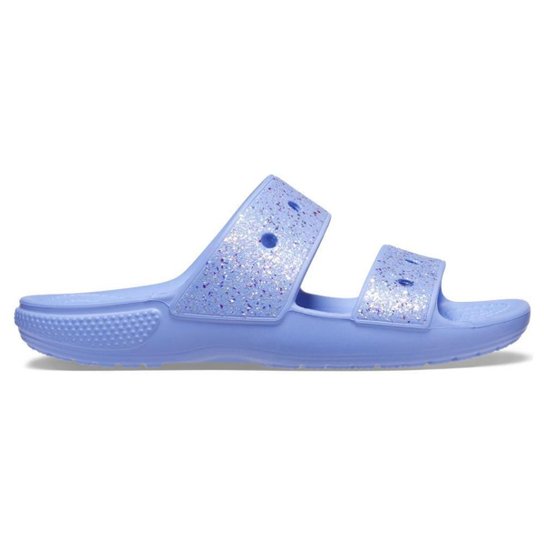 Sandália crocs classic glitter sandal k moon jelly - Azul Menor preço em Sandália crocs classic glitter sandal k moon jelly - Azul