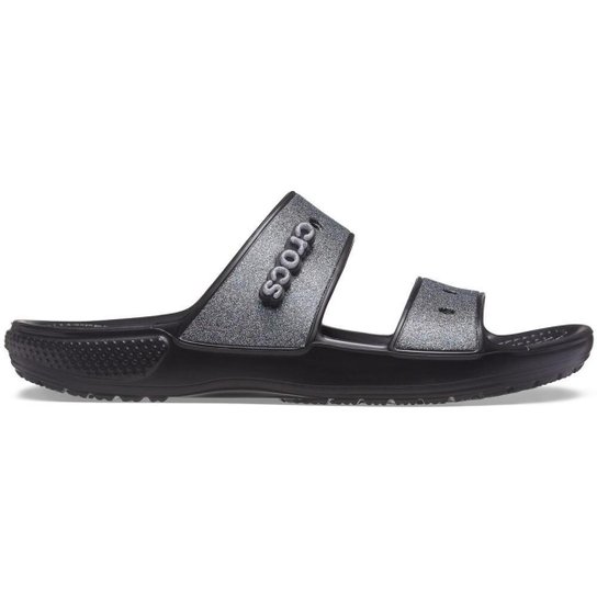 Sandália Crocs Classic Glitter Unissex - Preto Menor preço em Sandália Crocs Classic Glitter Unissex - Preto
