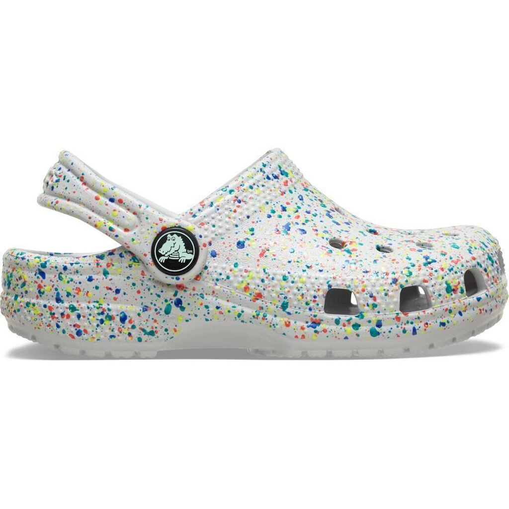 Sandália Crocs Classic Glow Paint Splatter Clog K Atmosphere/Multi