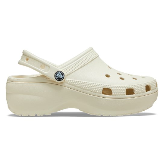 Sandália Crocs Clássico Platform Clog - Off White Menor preço em Sandália Crocs Clássico Platform Clog - Off White