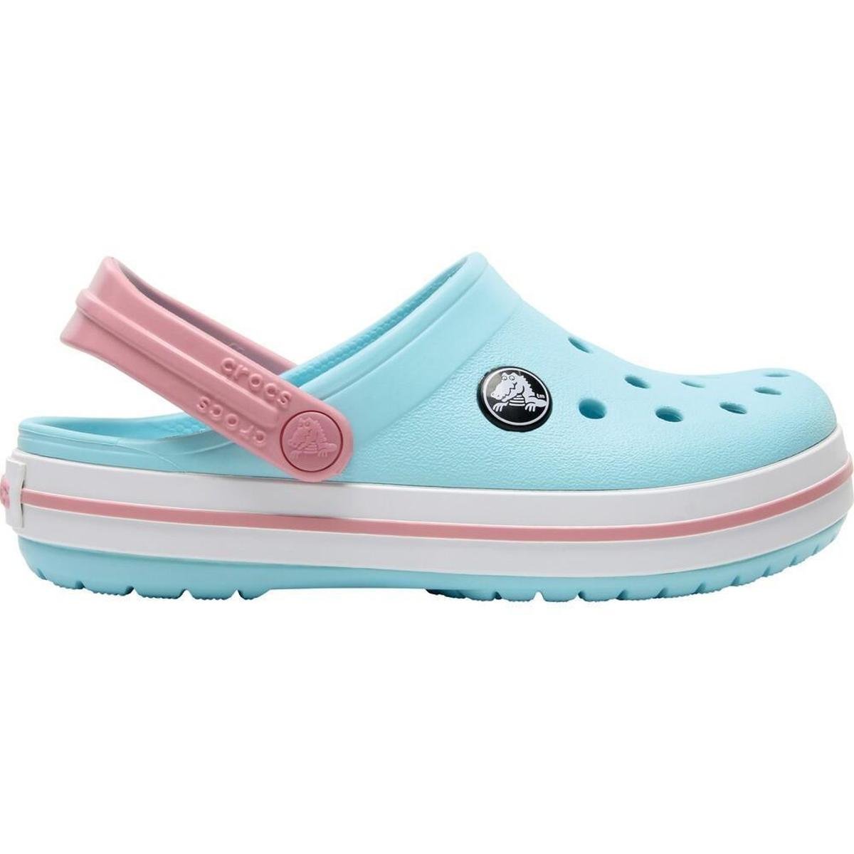 Sandália crocs crocband clog kids ice blue/white Menor preço em Sandália crocs crocband clog kids ice blue/white