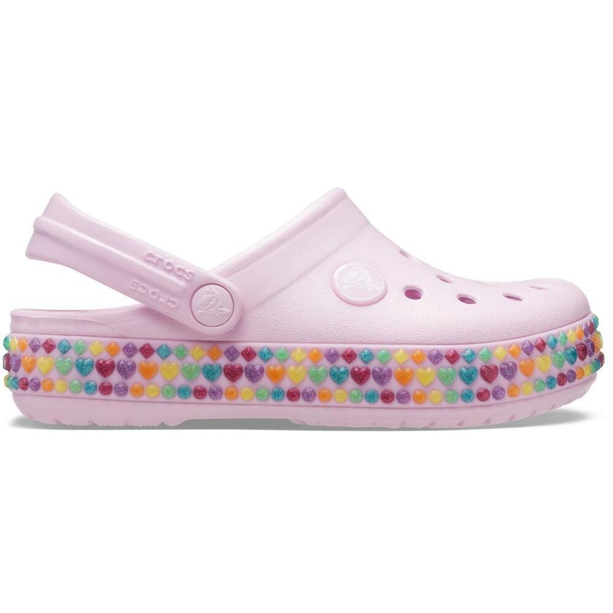Sandália crocs crocband gem band clog infantil ballerina pink Menor preço em Sandália crocs crocband gem band clog infantil ballerina pink
