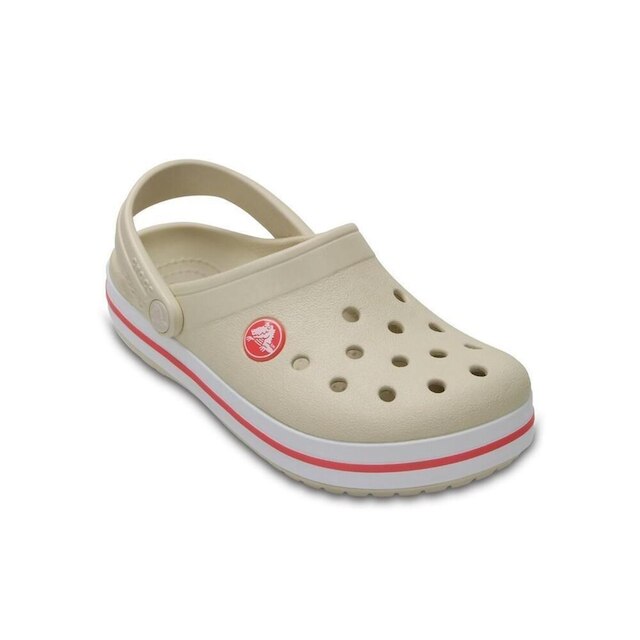 Sandália crocs crocband kids stucco/melon - Bege Menor preço em Sandália crocs crocband kids stucco/melon - Bege