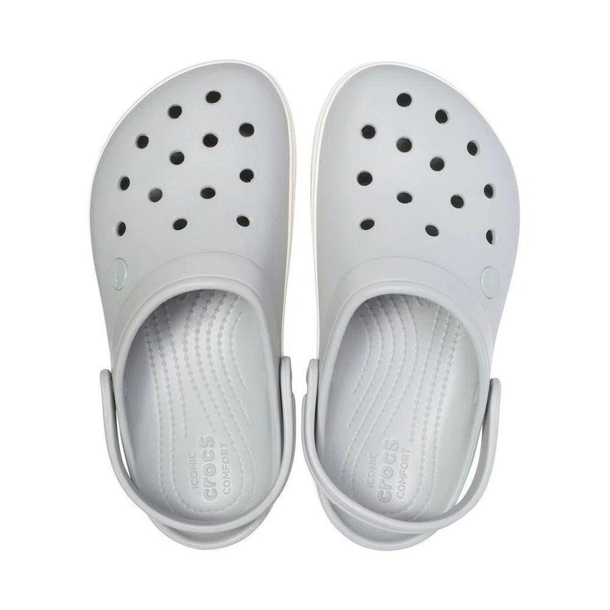 crocs platform grey