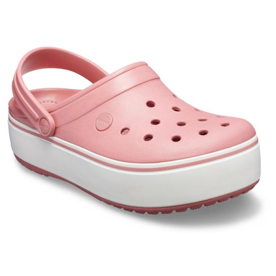 Sandália Crocs Crocband Platform - Branco+Rosa é ruim? Sandália Crocs Crocband Platform - Branco+Rosa é boa?