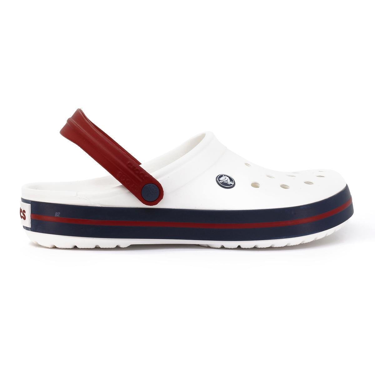 Crocs branco com vermelho Clearance