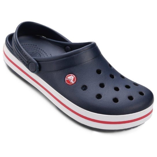 Sandália Crocs Crocband - Azul Royal+Branco Menor preço em Sandália Crocs Crocband - Azul Royal+Branco