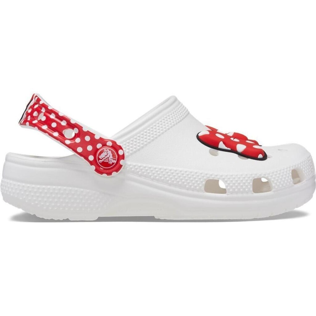 Sandália crocs disney minnie mouse classic clog k white/red