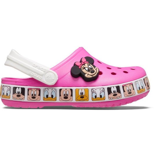 Sandália crocs fun lab minnie mouse band clog infanto juvenil electric pink - Rosa Menor preço em Sandália crocs fun lab minnie mouse band clog infanto juvenil electric pink - Rosa
