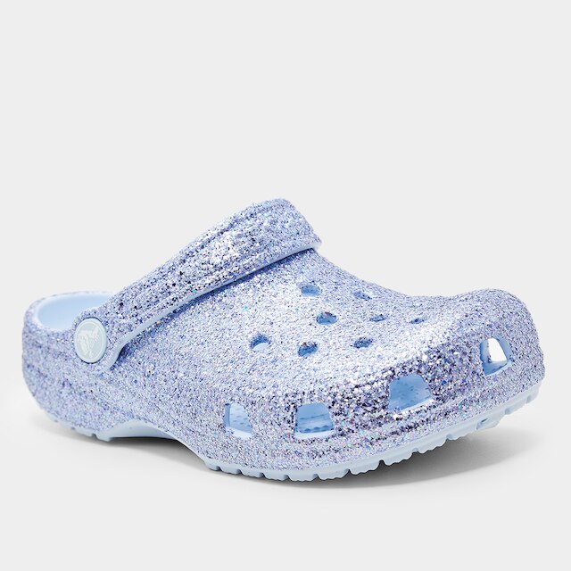 Sandália Crocs Infantil Classic Chunky Glitter Clog