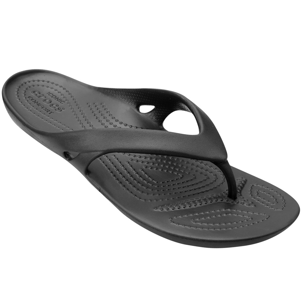 crocs cushioned flip flops