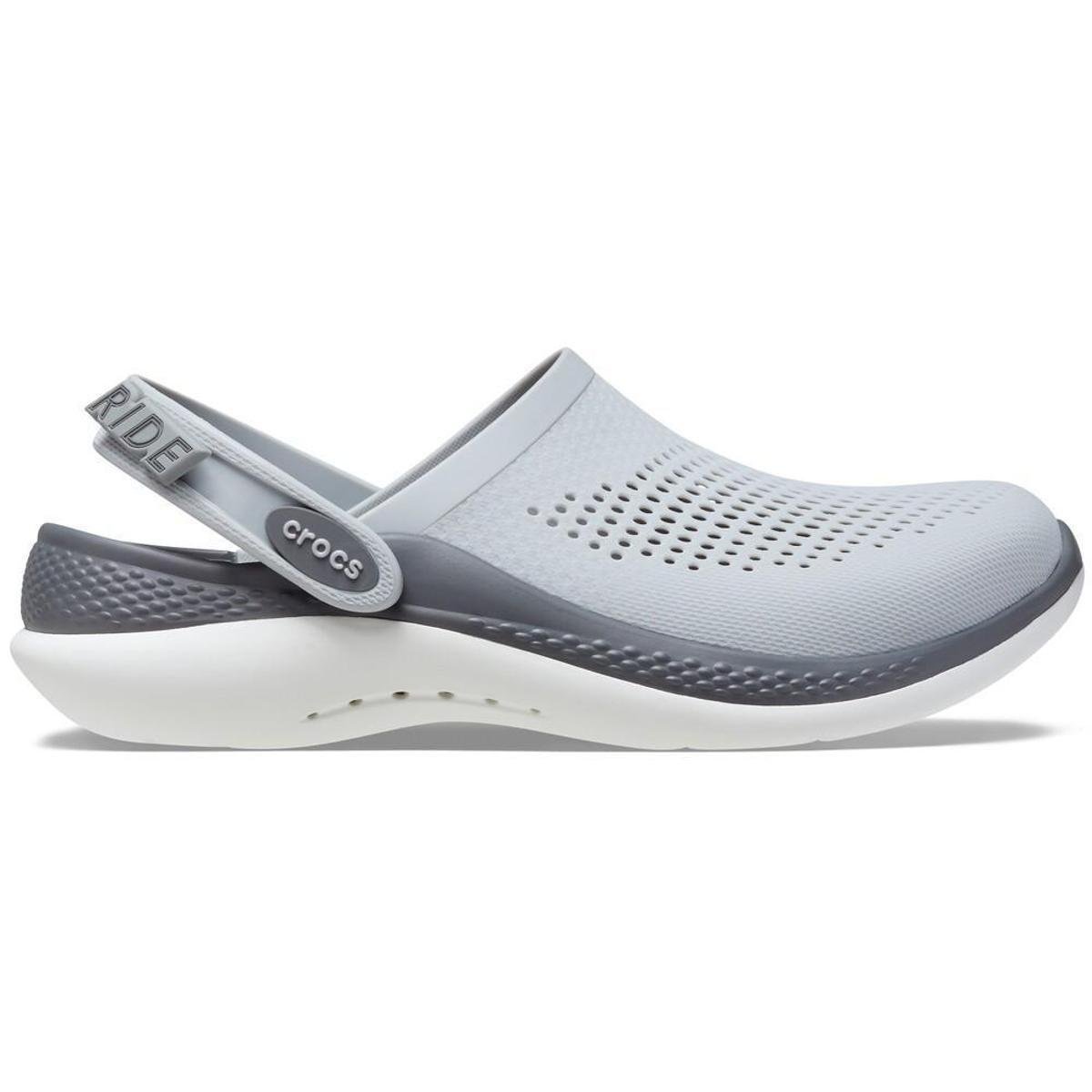 Sandália crocs literide 360 clog light grey/slate grey Menor preço em Sandália crocs literide 360 clog light grey/slate grey