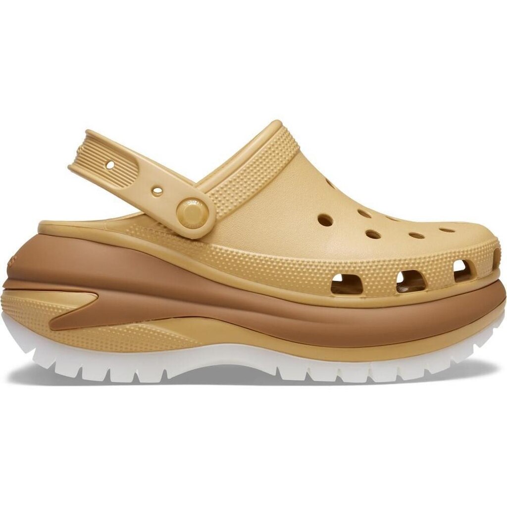 Sandália crocs mega crush matte clog wheat