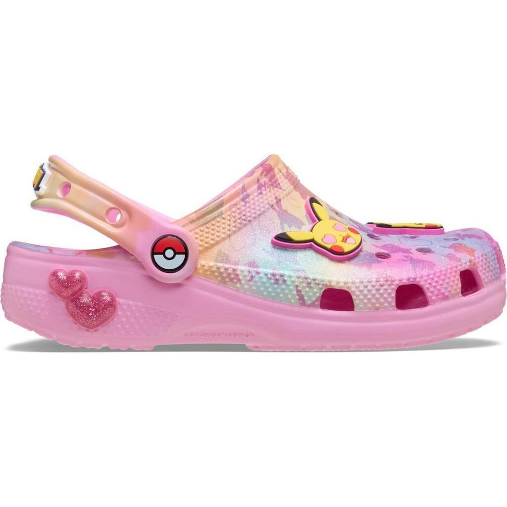 Sandália Crocs Pikachu Pink Classic Clog K Multi