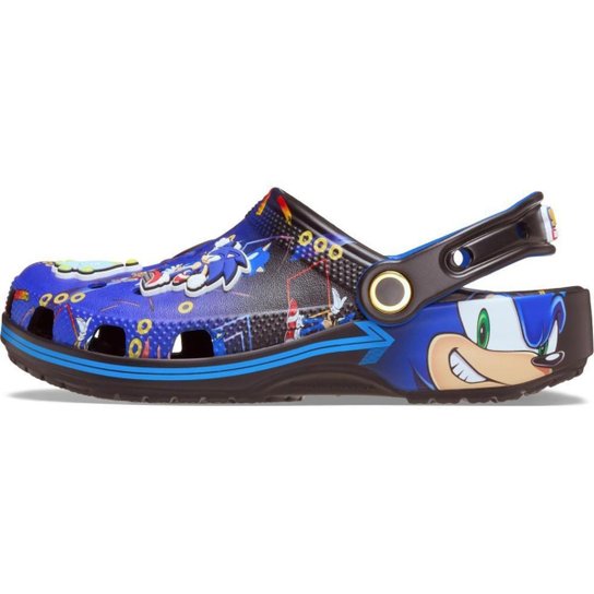 Sandália crocs sonic print classic clog t multi