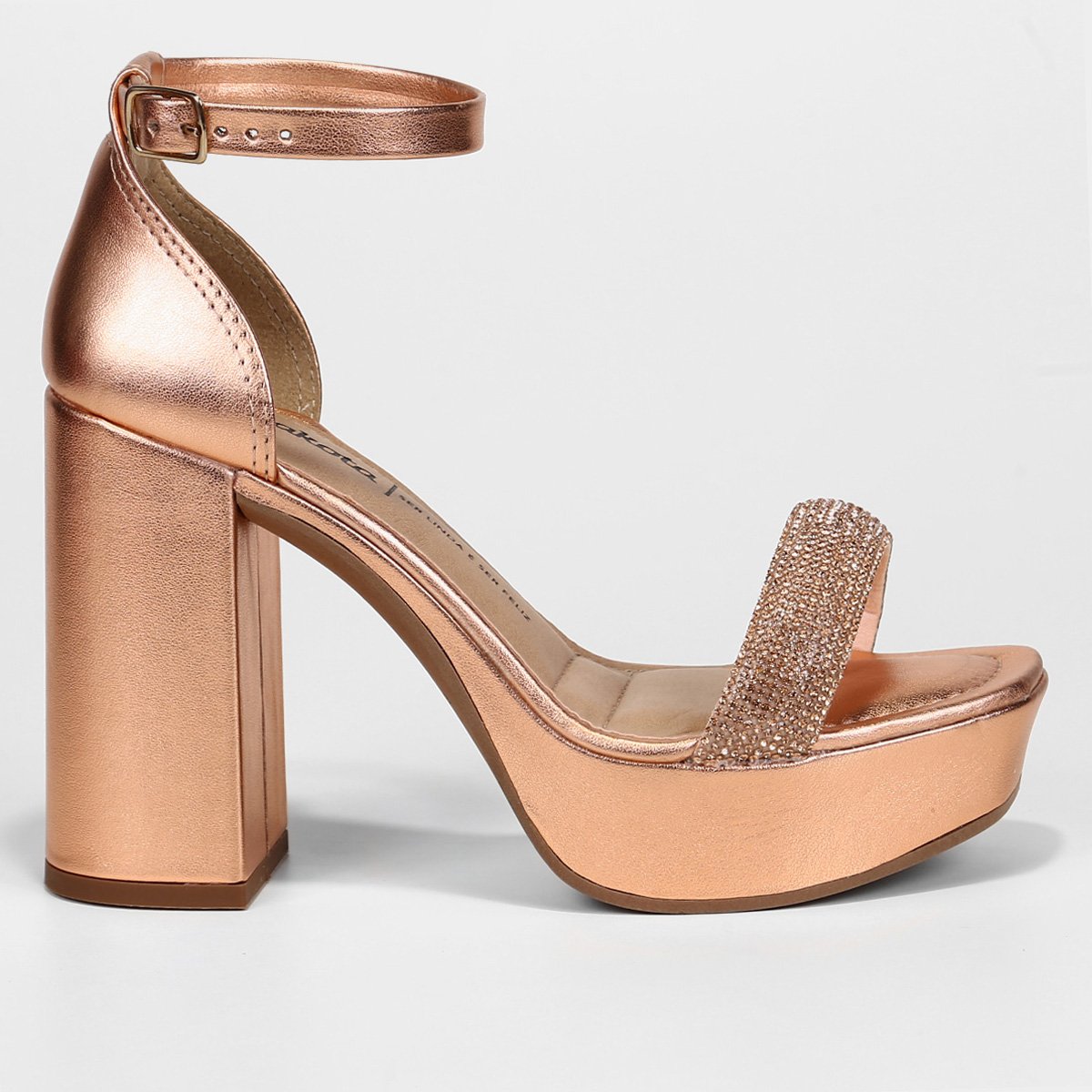 Sandália Dakota Meia Pata Brilho Feminina Dourado Netshoes