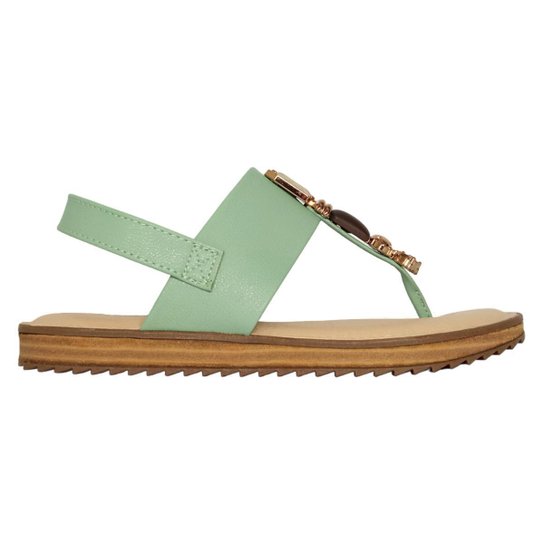 Sandália De Dedo Rasteira Feminina Modare Pedrarias Ultraconforto 7141 120 - Verde claro Menor preço em Sandália De Dedo Rasteira Feminina Modare Pedrarias Ultraconforto 7141 120 - Verde claro