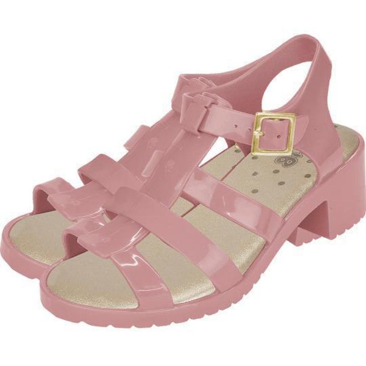 Sandália De Salto Plástico Flib Infantil Feminina - Rosa | Netshoes