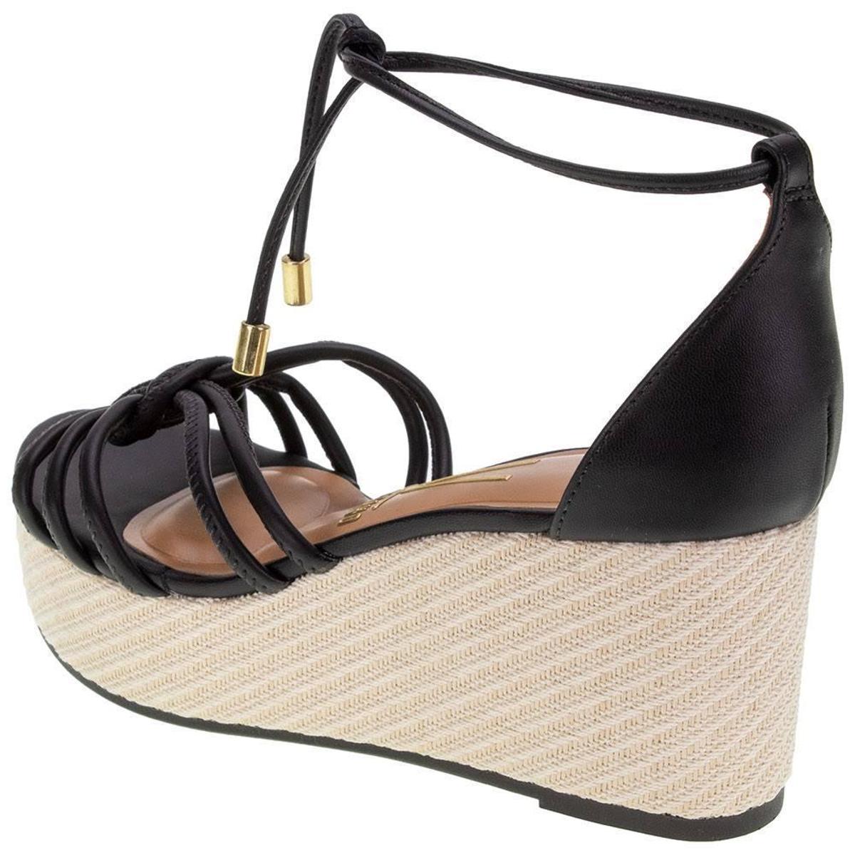 Sandália Feminina Anabela Vizzano 6407.409.19754 Preta - Preto | Netshoes