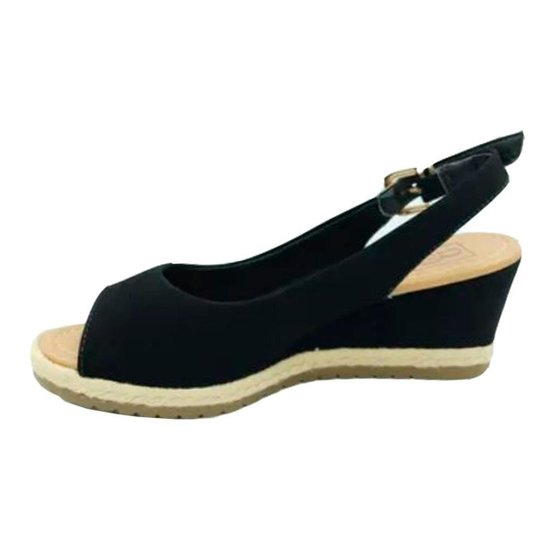 Sandalia Feminina Bebecê Anabela Corda 5814.735 - Preto Menor preço em Sandalia Feminina Bebecê Anabela Corda 5814.735 - Preto