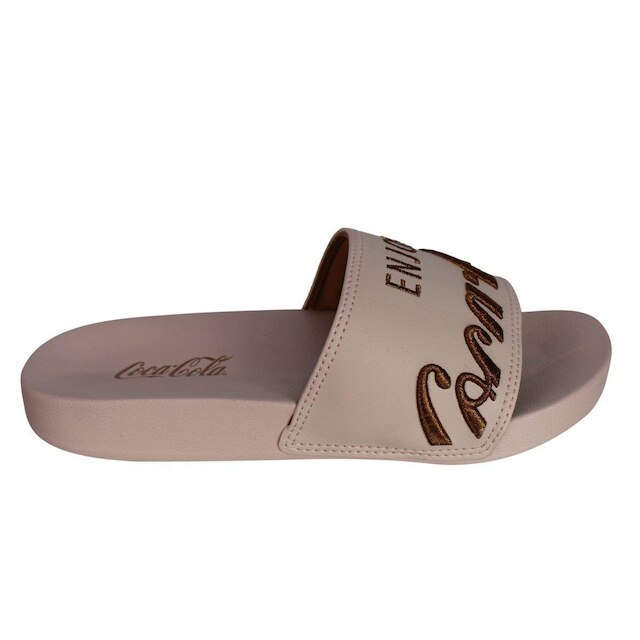 Sandália Feminina Coca-cola Cc3720 Logomania - Rosa | Netshoes