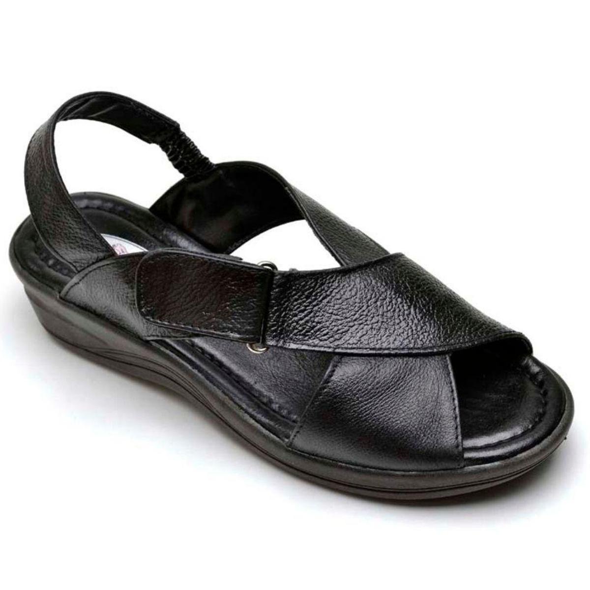 Sandália Feminina De Couro Linha Ortopédica Esporão Menor preço em Sandália Feminina De Couro Linha Ortopédica Esporão