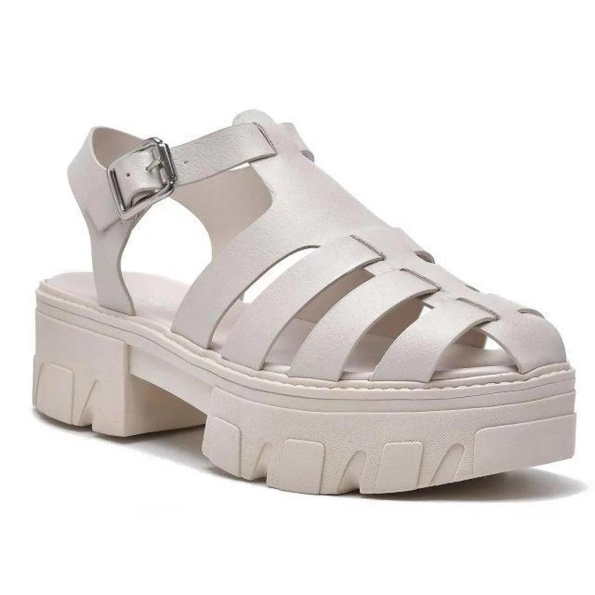Sandália Feminina Fisherman Via Marte Tratorada Off White Netshoes