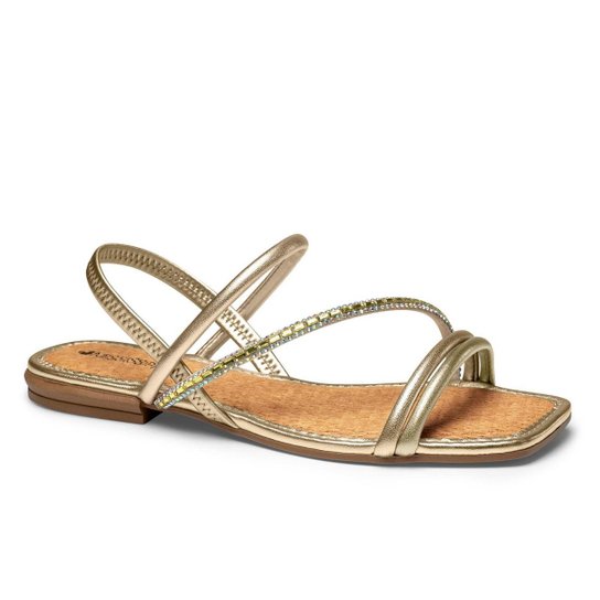 Sandália Feminina Mississipi Q7444 - Bege Claro Menor preço em Sandália Feminina Mississipi Q7444 - Bege Claro