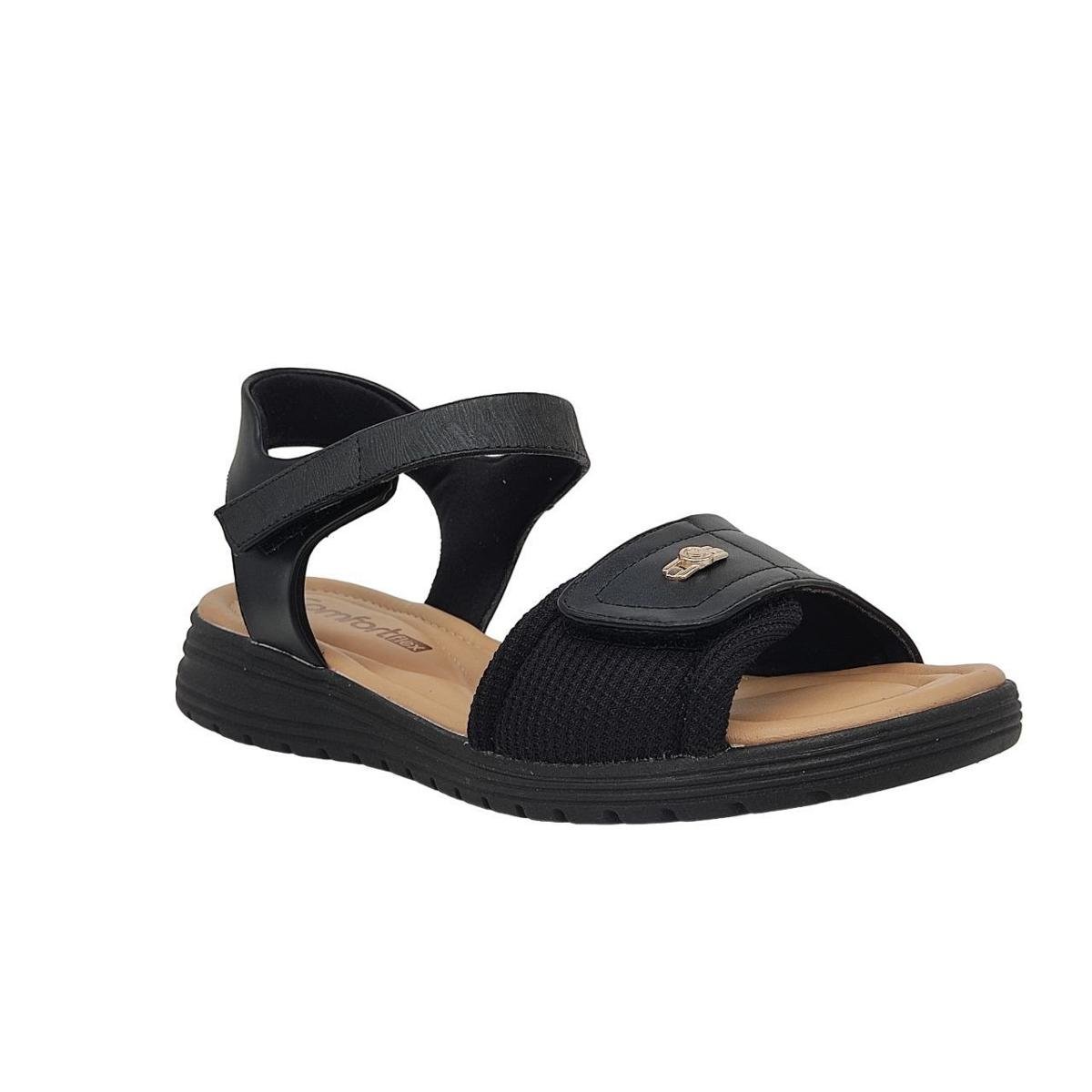 Sandália Feminina Plataforma Joanete Velcro Comfortflex 2351403 Menor preço em Sandália Feminina Plataforma Joanete Velcro Comfortflex 2351403