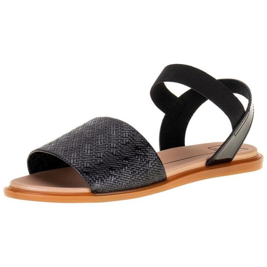 Sandália Feminina Rasteira Moleca - 5450111 - Preto Menor preço em Sandália Feminina Rasteira Moleca - 5450111 - Preto