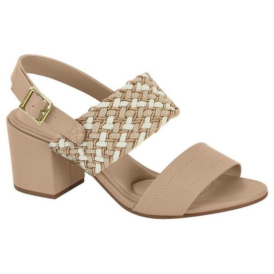 Sandalia Feminina Salto Médio Modare Ultraconforto 7109.461 - Bege Menor preço em Sandalia Feminina Salto Médio Modare Ultraconforto 7109.461 - Bege