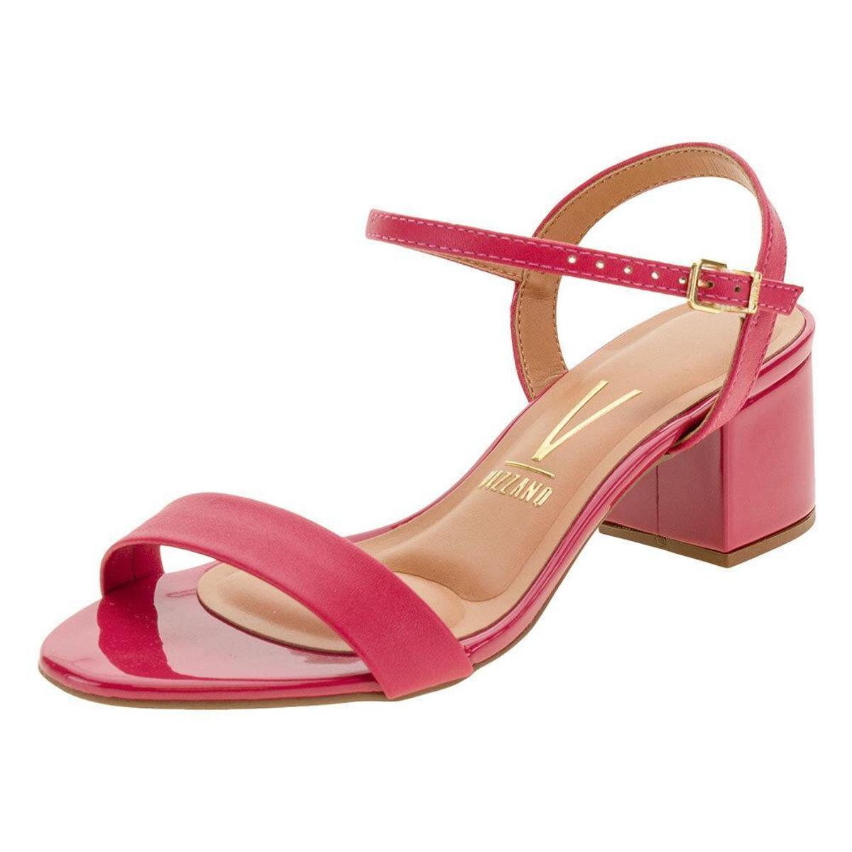 Sandália Feminina Salto Médio Vizzano - 6291900 - Pink+Rosa | Netshoes