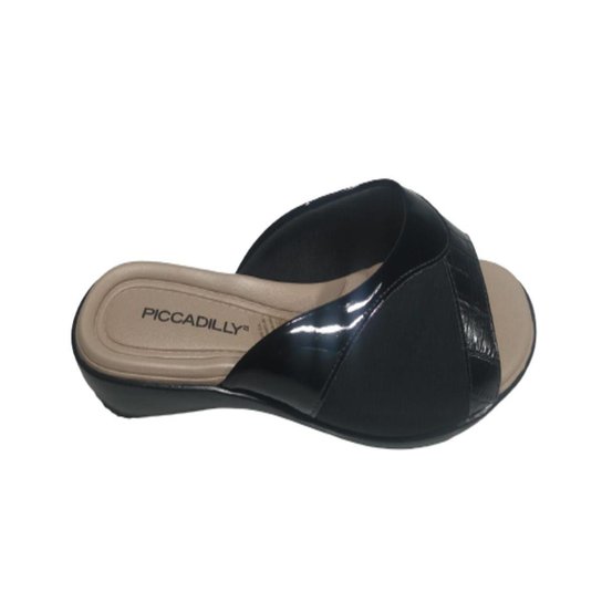 Sandália Feminina Tamanco Piccadilly Esporão Ortopédica - Preto Menor preço em Sandália Feminina Tamanco Piccadilly Esporão Ortopédica - Preto