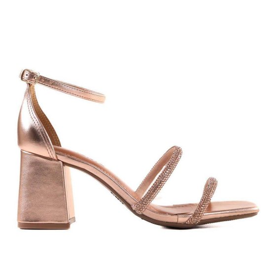 Sandália Feminina Via Marte 23-10113 - Dourado Menor preço em Sandália Feminina Via Marte 23-10113 - Dourado