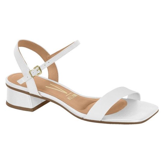 SANDALIA FEMININA VIZZANO PELICA BRANCO REF: 6454.111 - Branco Menor preço em SANDALIA FEMININA VIZZANO PELICA BRANCO REF: 6454.111 - Branco