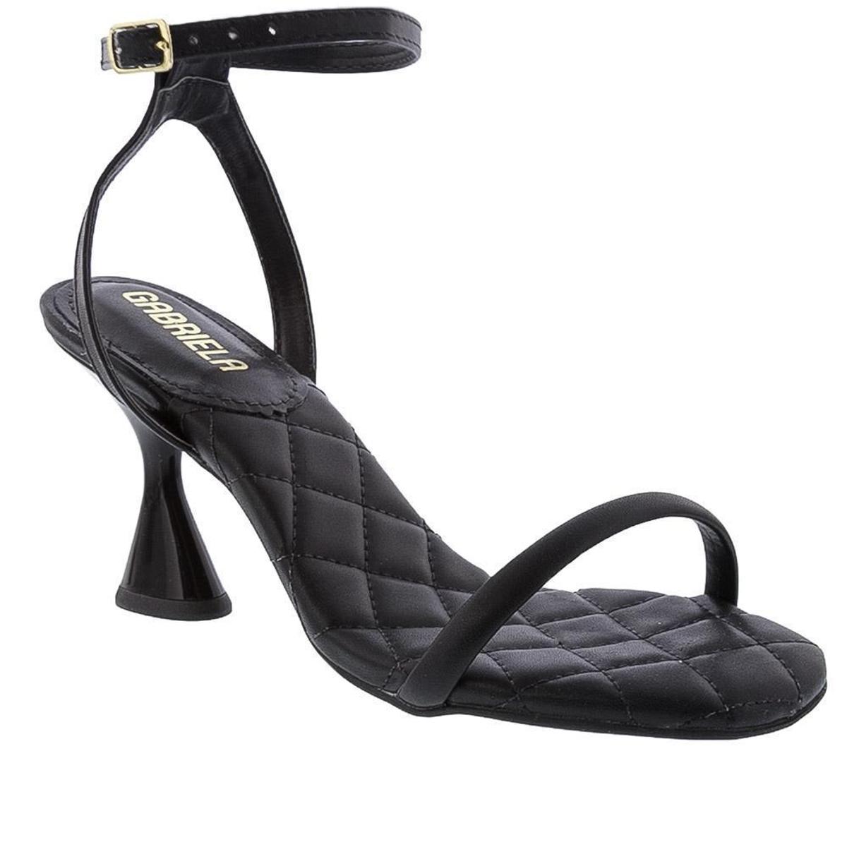 Sandália Gabriela Salto Taça Preto - 43 - Preto | Netshoes