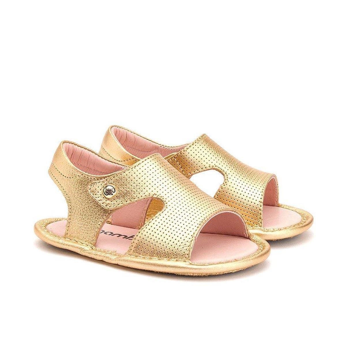 sandalia couro bebe