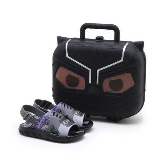 Sandália Grendene Kids Marvel Hero Pantera Negra + Maleta Infantil - Cinza+Preto é ruim? Sandália Grendene Kids Marvel Hero Pantera Negra + Maleta Infantil - Cinza+Preto é boa?