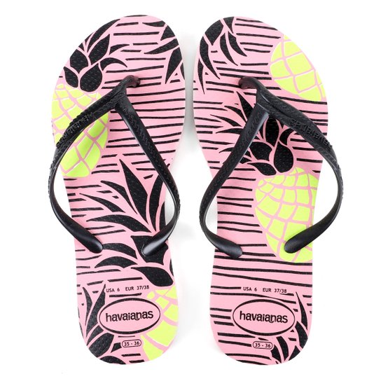Sandália Havaianas Fantasia Style Feminina - Rosa Menor preço em Sandália Havaianas Fantasia Style Feminina - Rosa