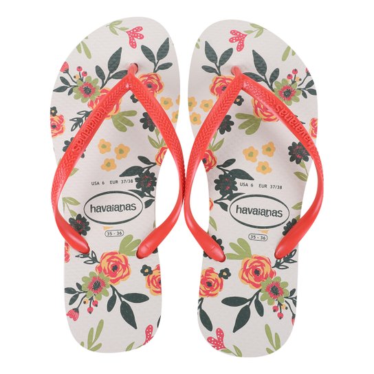 Sandália Havaianas Slim Romance Cf Feminina - Bege+Vermelho é ruim? Sandália Havaianas Slim Romance Cf Feminina - Bege+Vermelho é boa?