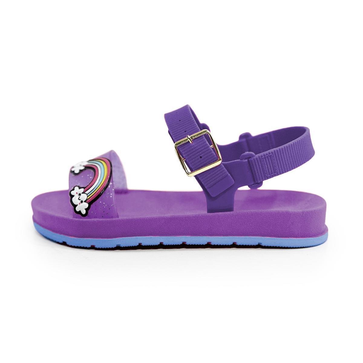 Sandália Infantil Arco-Íris Menina Glitter Fivela Leve Menor preço em Sandália Infantil Arco-Íris Menina Glitter Fivela Leve