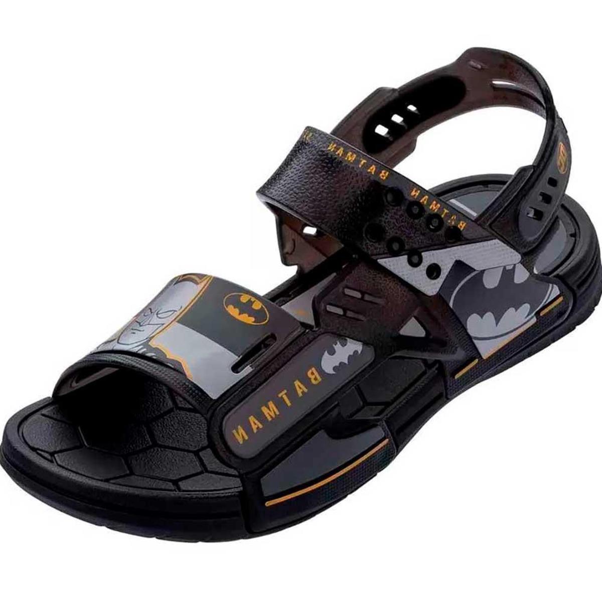 SANDÁLIA INFANTIL BATMAN BATWING MASCULINA GRENDENE REF: 22518 23/34 -  Preto | Netshoes
