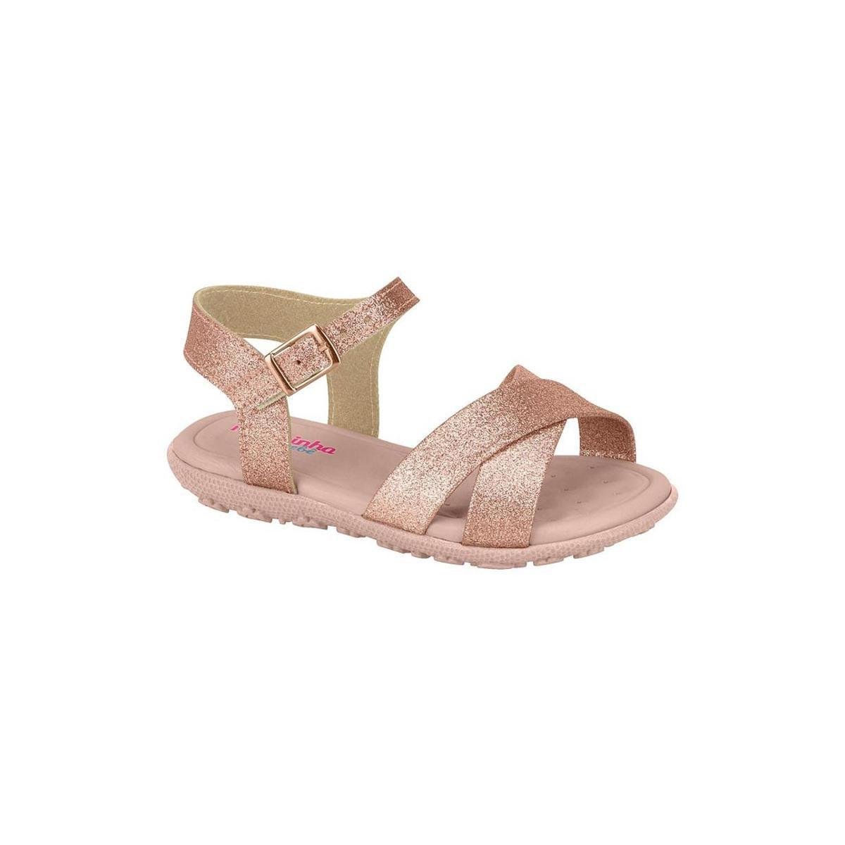Sandália Infantil Feminina Tranças e Glitter Molekinha 2112349 - Sapattu  Mania