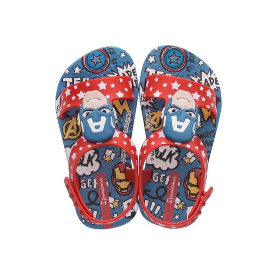 Sandália Infantil Bebê Ipanema Marvel Capitão América - AZUL - 23/24 - Azul Menor preço em Sandália Infantil Bebê Ipanema Marvel Capitão América - AZUL - 23/24 - Azul