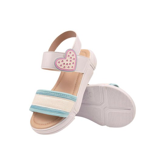 Sandália Infantil Feminina Grugui Papete Menina Sola Leve - Branco Menor preço em Sandália Infantil Feminina Grugui Papete Menina Sola Leve - Branco