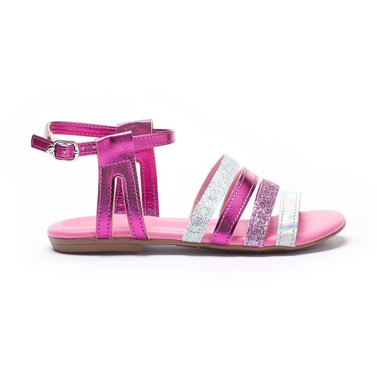 Sandália Infantil Feminina Pé com Pé Rasteirinha Com Glitter Brilhante Menina Menor preço em Sandália Infantil Feminina Pé com Pé Rasteirinha Com Glitter Brilhante Menina