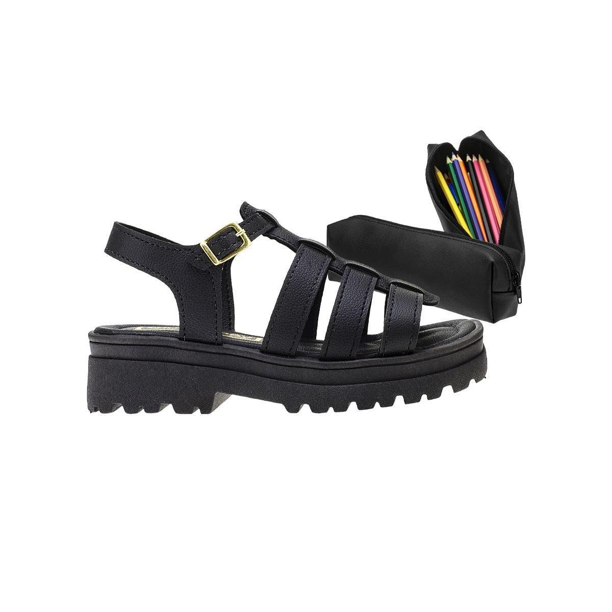 Sandalia Infantil Feminina - Sandalia Tratorada Tam 28-36 da Giovanna™ + Estojo Escolar Menor preço em Sandalia Infantil Feminina - Sandalia Tratorada Tam 28-36 da Giovanna™ + Estojo Escolar