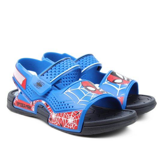Sandália Infantil Grandene Kids Homen Aranha Masculina - Azul+Vermelho Menor preço em Sandália Infantil Grandene Kids Homen Aranha Masculina - Azul+Vermelho